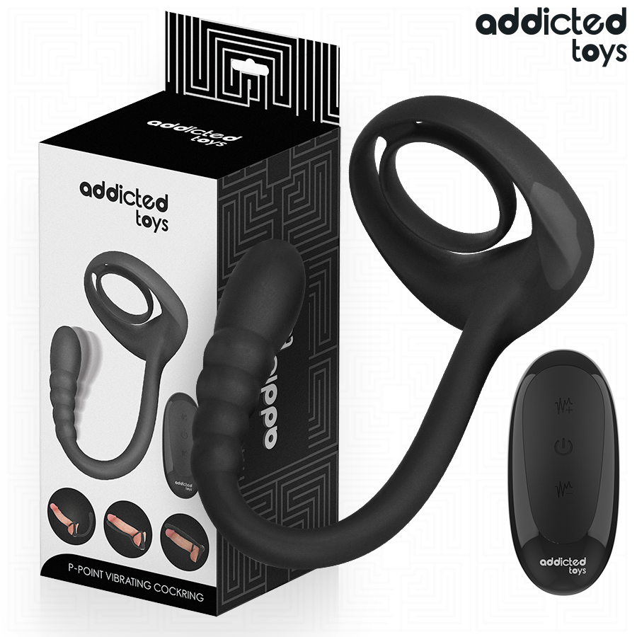 ADDICTED TOYS - P-SPOT VIBRERENDE PENISRING AFSTANDSBEDIENING
