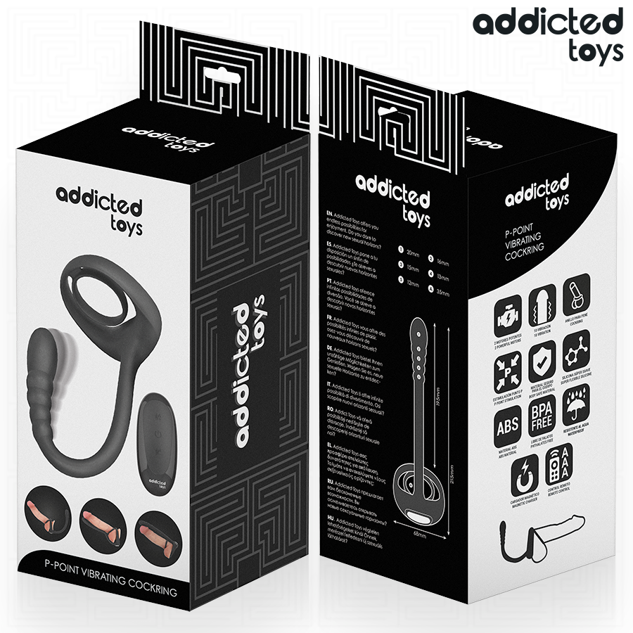 ADDICTED TOYS - P-SPOT VIBRERENDE PENISRING AFSTANDSBEDIENING