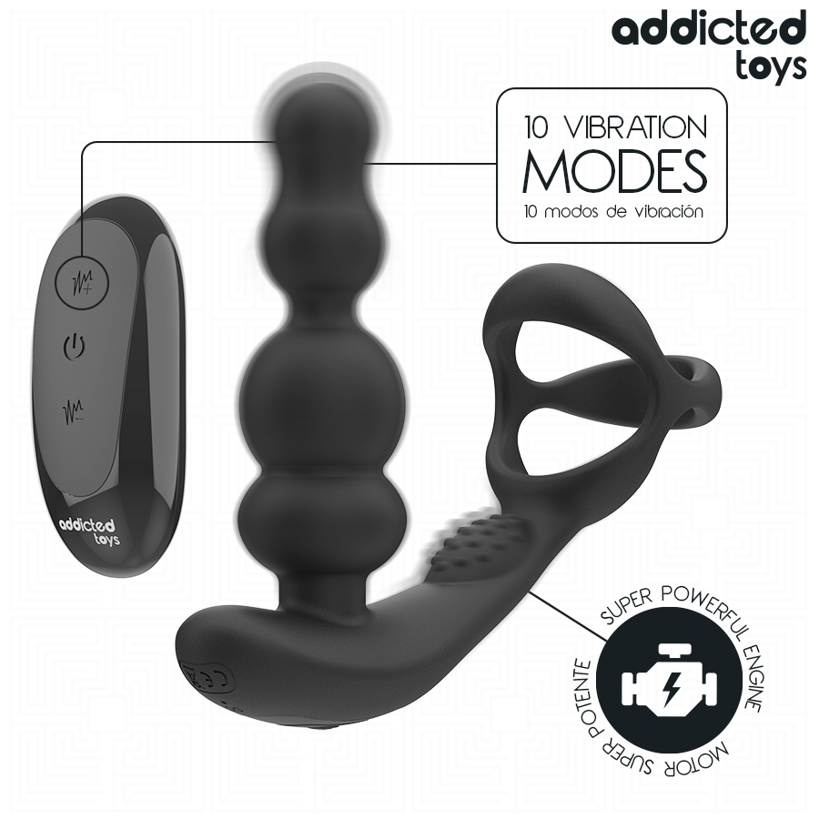 ADDICTED TOYS - DRAAIENDE PROSTAATMASSAGER AFSTANDSBEDIENING
