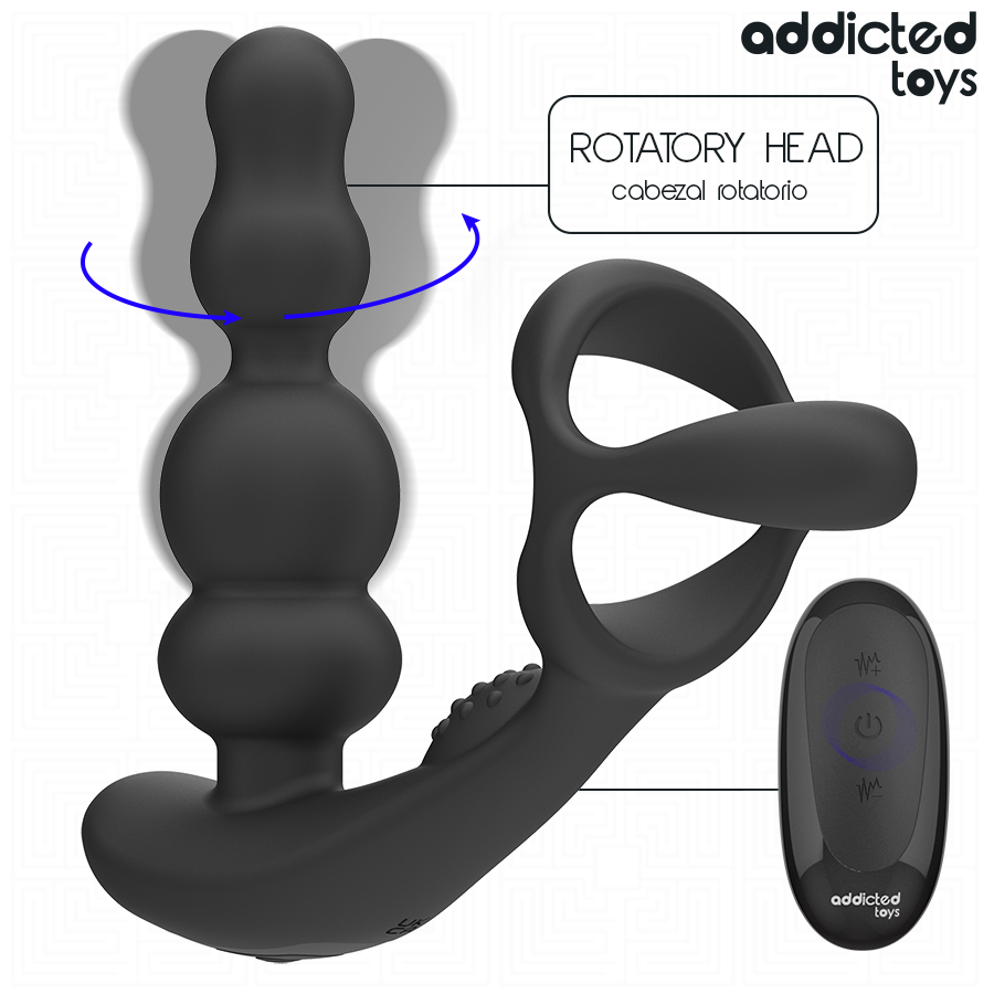 ADDICTED TOYS - DRAAIENDE PROSTAATMASSAGER AFSTANDSBEDIENING