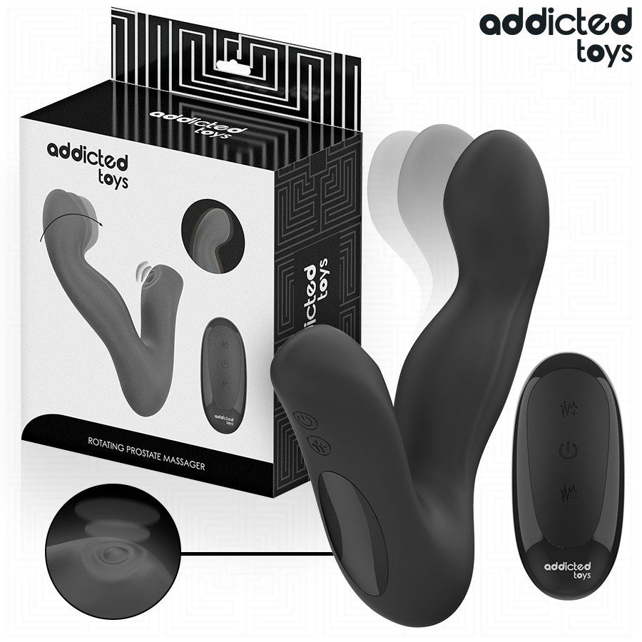 ADDICTED TOYS - OSCILLERENDE PROSTAATMASSAGER MET PULSATIESTAND AFSTANDSBEDIENING