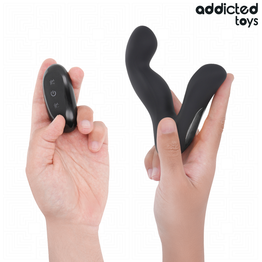 ADDICTED TOYS - OSCILLERENDE PROSTAATMASSAGER MET PULSATIESTAND AFSTANDSBEDIENING