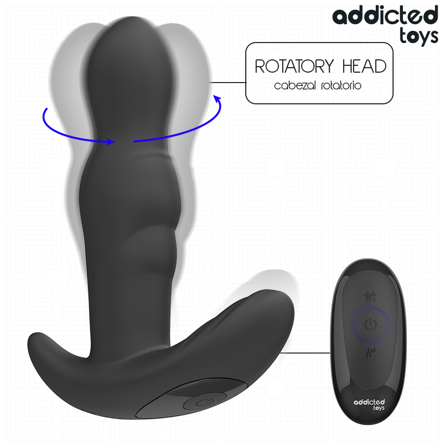 ADDICTED TOYS - ROTERENDE TRILLENDE ANAALPLUG AFSTANDSBEDIENING