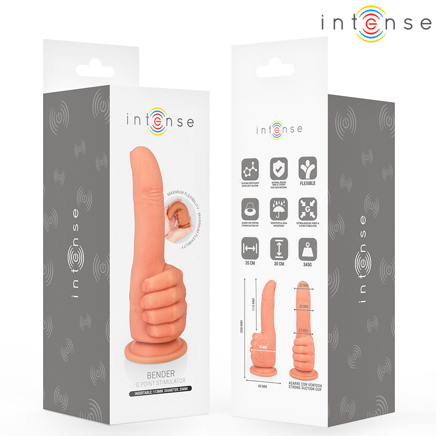 INTENSE - BENDER G-PUNT STIMULATOR FLEXIBELE HAND 11,3 CM