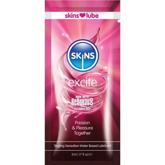SKINS - EXCITE GLIJMIDDEL OP WATERBASIS ÉÉN DOSIS 5 ML