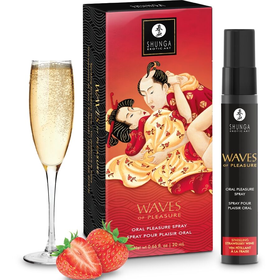 SHUNGA - WAVES PLEASURE SPRAY MONDELING VERLEIDELIJKE AARDBEI 20 ML