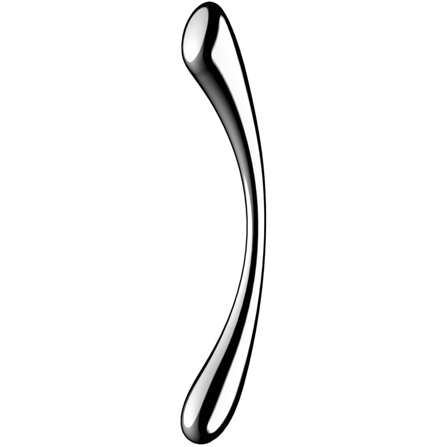 SATISFYER - COSMIC CREST 1 ROESTVRIJ STALEN DUBBELZIJDIGE DILDO