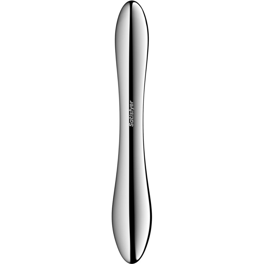 SATISFYER - PURE GRAVITY 1 ROESTVRIJ STALEN DUBBELZIJDIGE DILDO