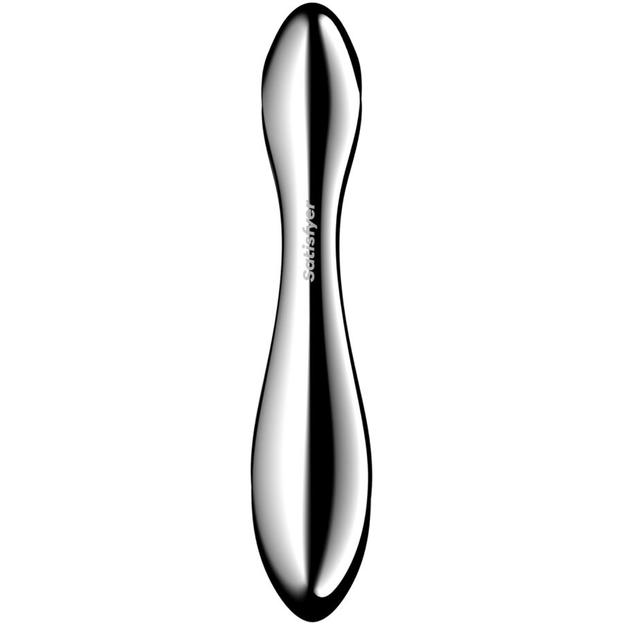 SATISFYER - PURE GRAVITY 2 ROESTVRIJ STALEN DUBBELZIJDIGE DILDO