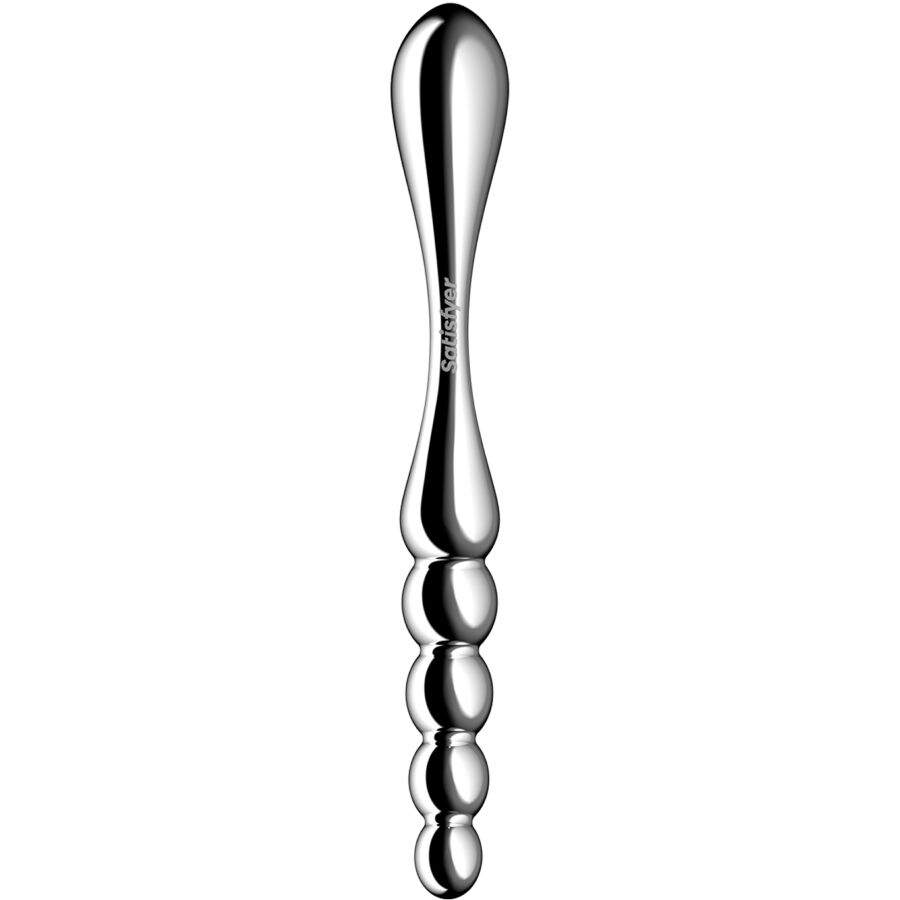 SATISFYER - STAR FORCE 1 RVS DUBBELZIJDIGE DILDO