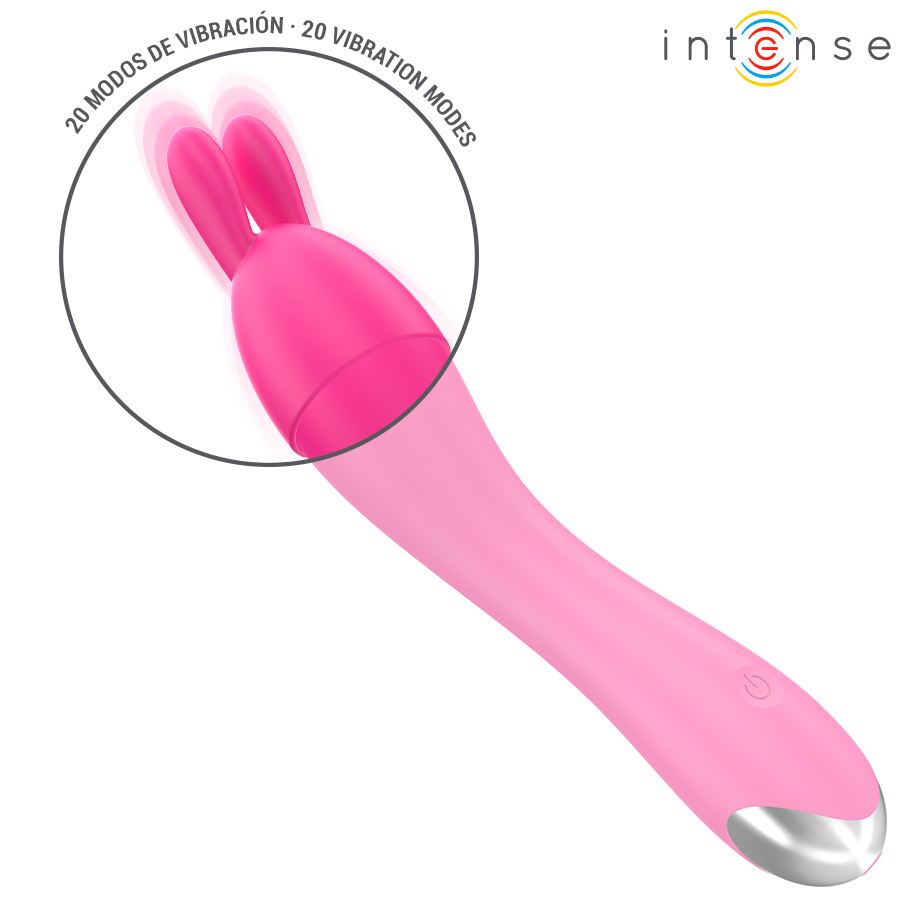 INTENSE - CHER VIBRATOR MET 20 STANDEN EN VERWISSELBARE OPZETSTUKKEN