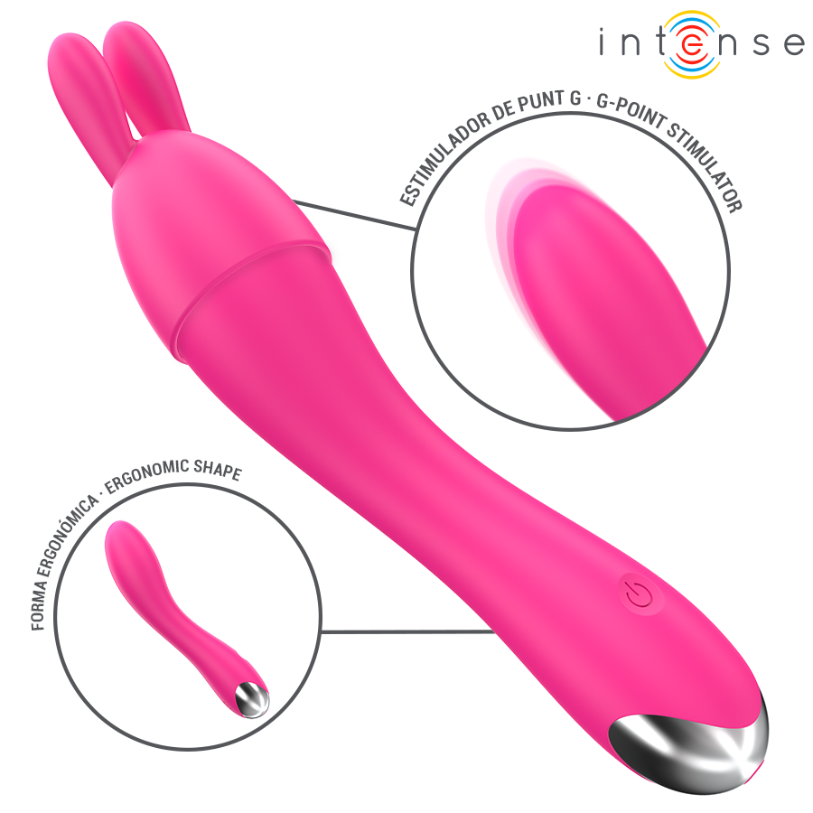 INTENSE - CHER VIBRATOR MET 20 STANDEN EN VERWISSELBARE OPZETSTUKKEN
