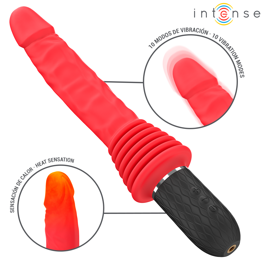 INTENSE - CYNTHIA AFSTANDSBEDIENDE STUWENDE VIBRATOR MET WARMTE