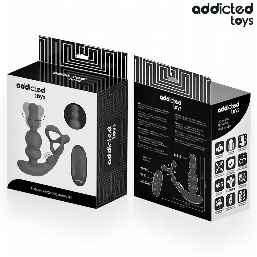 ADDICTED TOYS - DRAAIENDE PROSTAATMASSAGER AFSTANDSBEDIENING