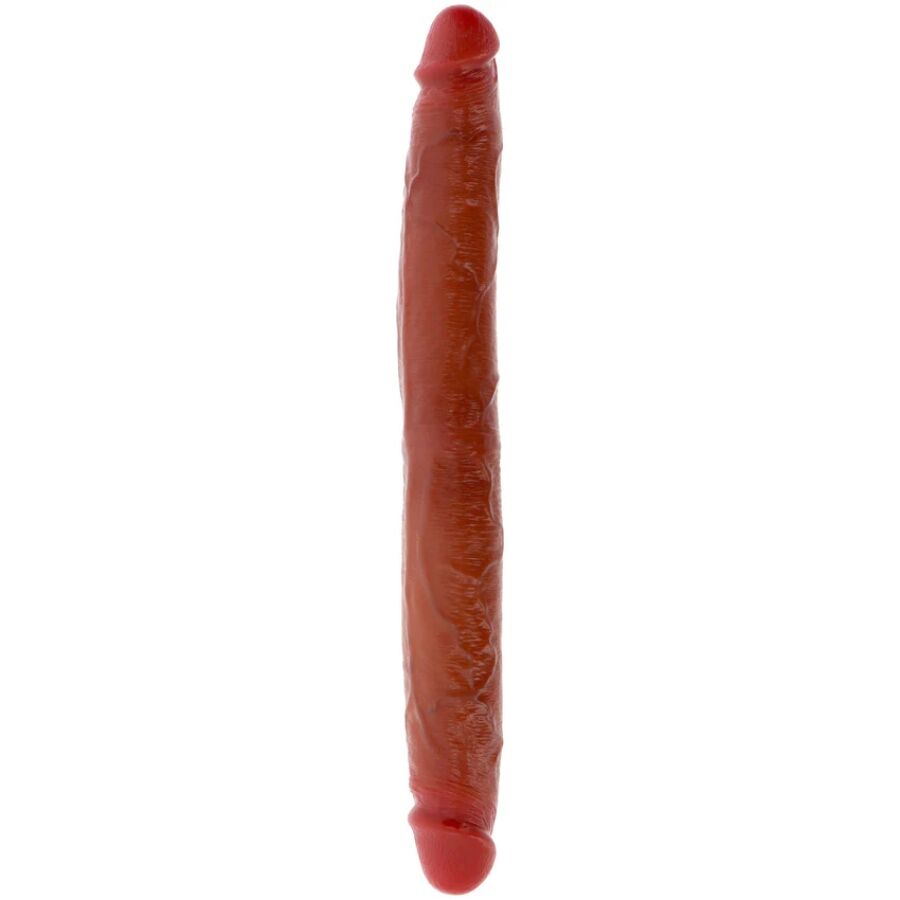GET REAL - DUBBELZIJDIGE SILICONEN DILDO KARAMEL 35 CM