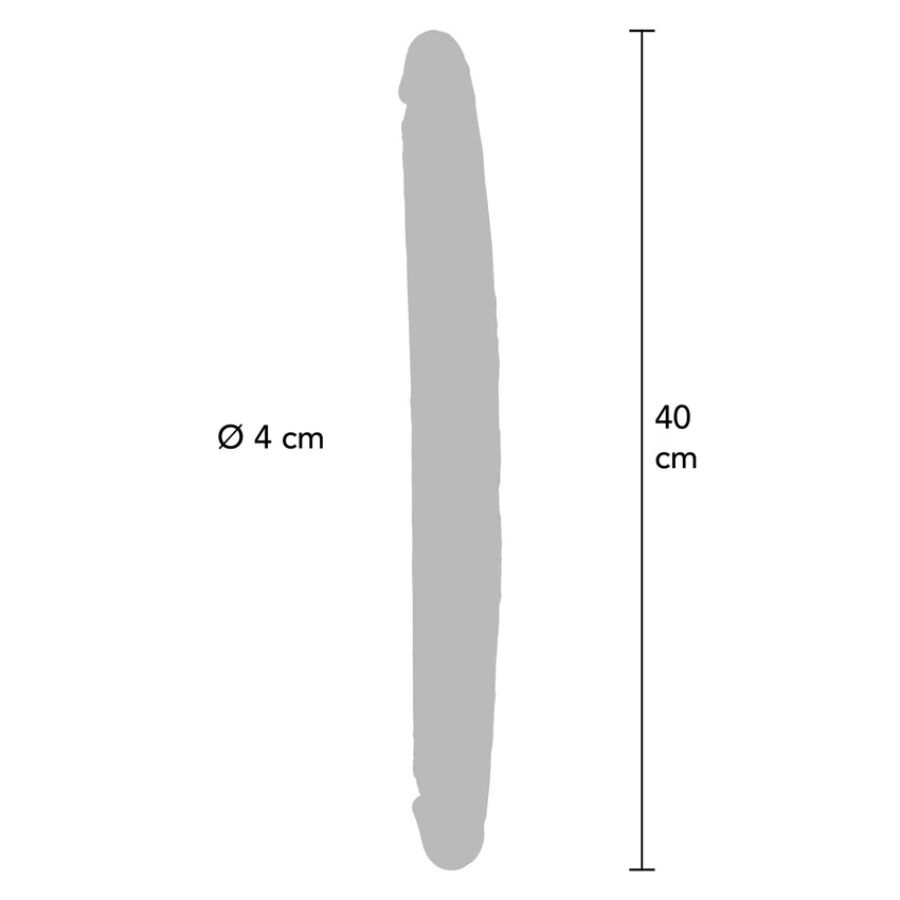 GET REAL - DUBBELZIJDIGE SILICONEN DILDO KARAMEL 40 CM