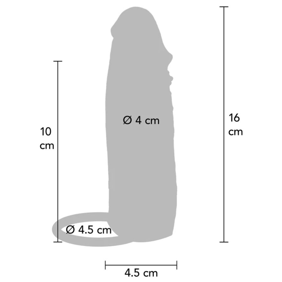 GET REAL - GEHYDRATEERDE HUID SILICONEN PENISMOUW KARAMEL 16 CM