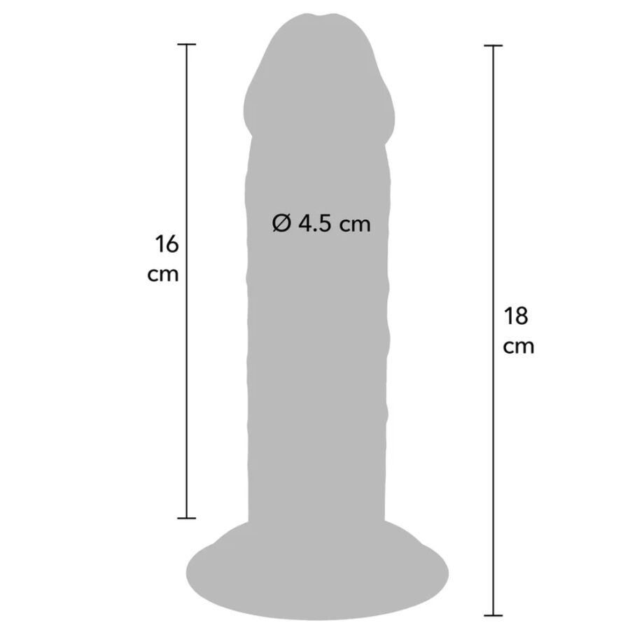 GET REAL - DELUXE DIKKE TPE DONG MET DUBBELE DICHTHEID 18 CM