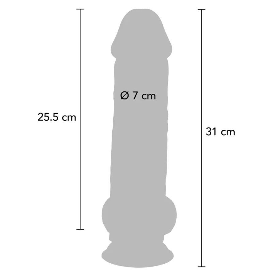 GET REAL - DELUXE REALISTISCHE PENIS MET TEELBALLEN EXTRA DIK 31 CM