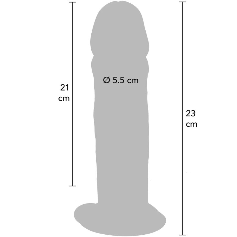 GET REAL - DELUXE DIKKE TPE-DILDO MET DUBBELE DICHTHEID 23 CM
