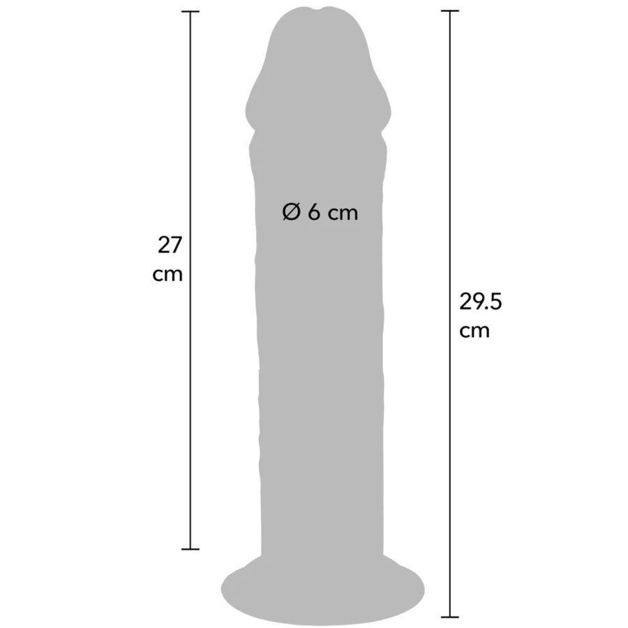 WORD ECHT - DELUXE DIKKE TPE-PENIS MET DUBBELE DICHTHEID 29,5 CM