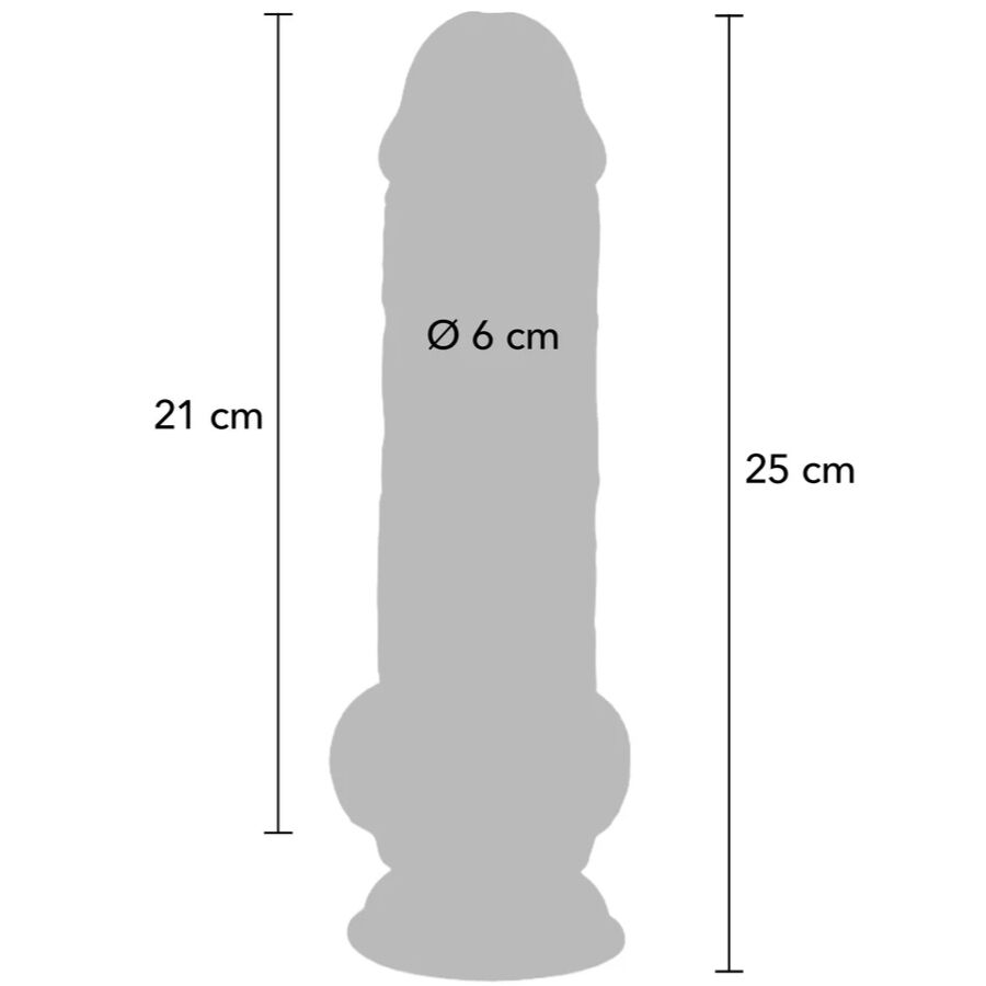 GET REAL - DELUXE REALISTISCHE PENIS MET TEELBALLEN EXTRA DIK 25 CM