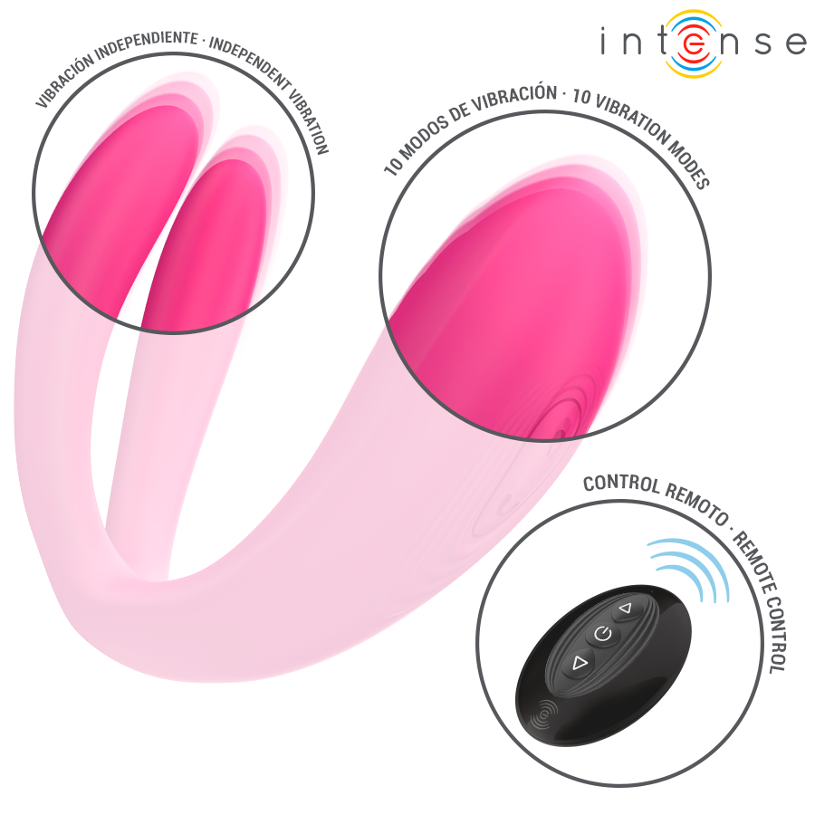 INTENSE - JULIA DUBBELE VIBRATOR KLEMSTIMULATOR AFSTANDSBEDIENING