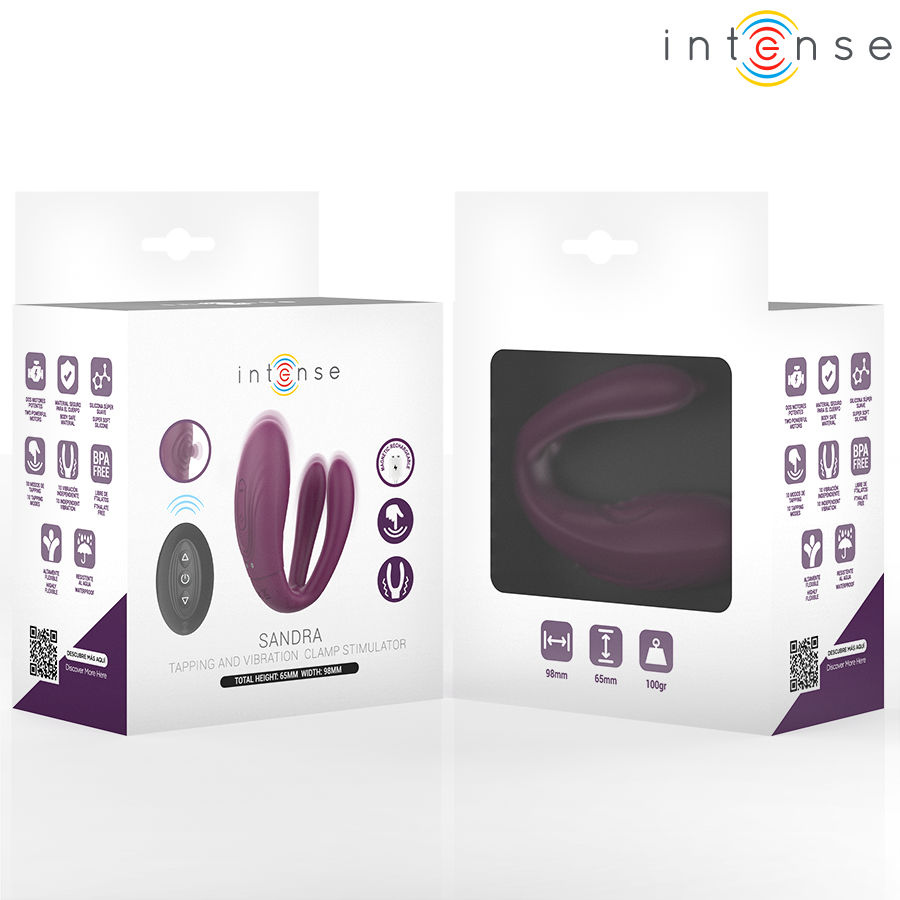 INTENSE - SANDRA TAPPING- EN TRILLINGSKLEMSTIMULATOR AFSTANDSBEDIENING