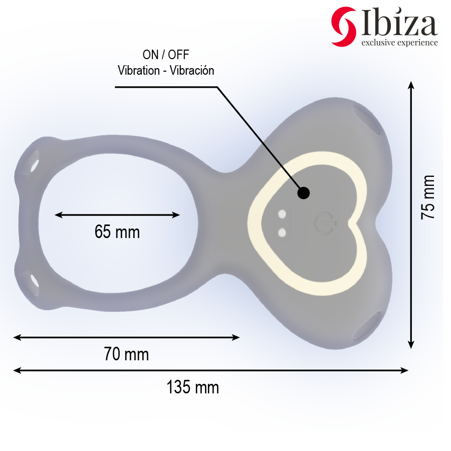 IBIZA - HART PANTY KOPPELVIBRATOR AFSTANDSBEDIENING