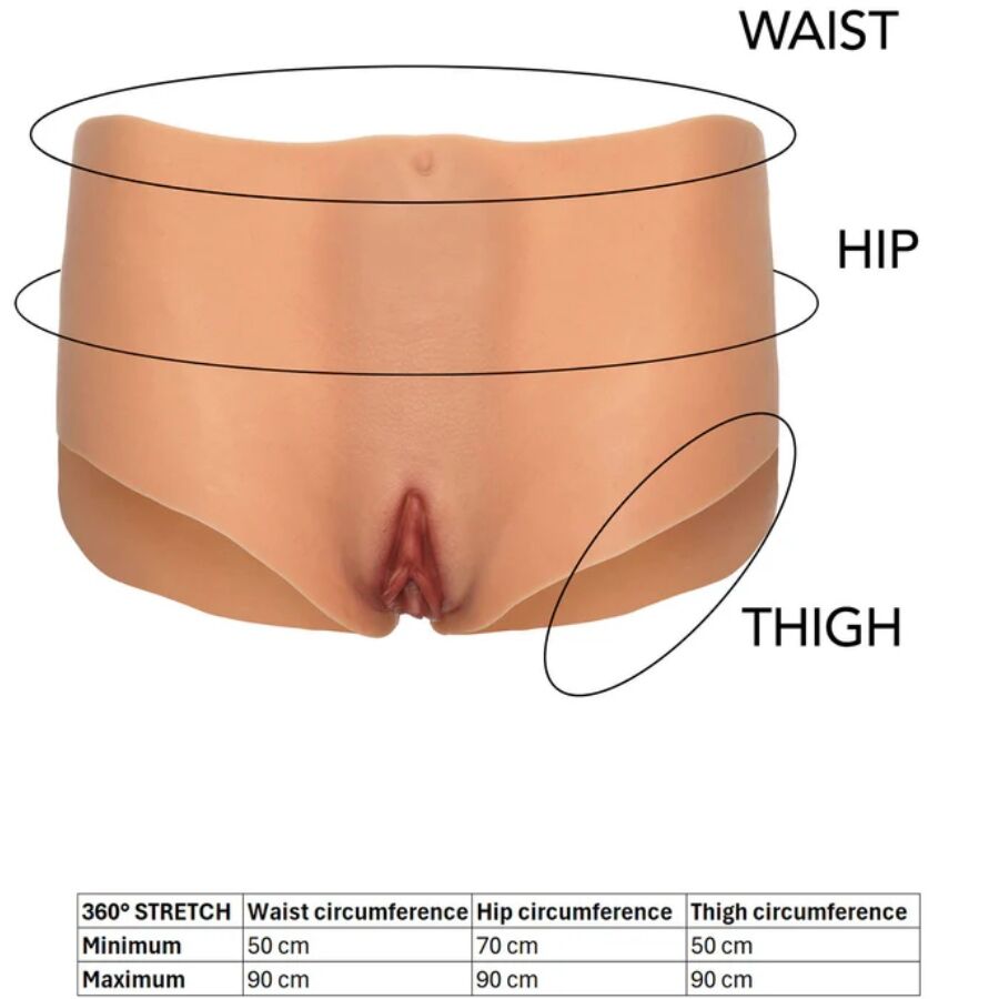 HIDDEN DESIRE - ALTER EGO OPEN VAGINA & ASS SLIP MEDIUM TAILLE HUIDSKLEUR