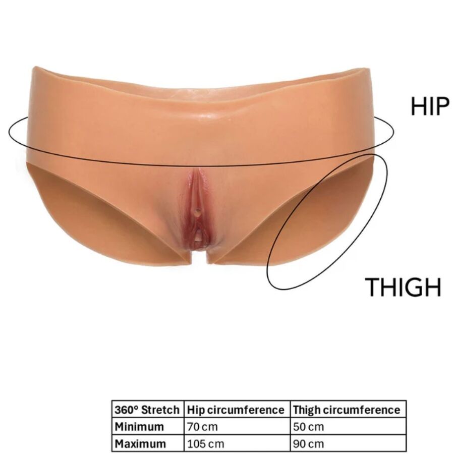 VERBORGEN VERLANGEN - ALTER EGO OPEN VAGINA SLIP LAGE TAILLE HUIDSKLEUR