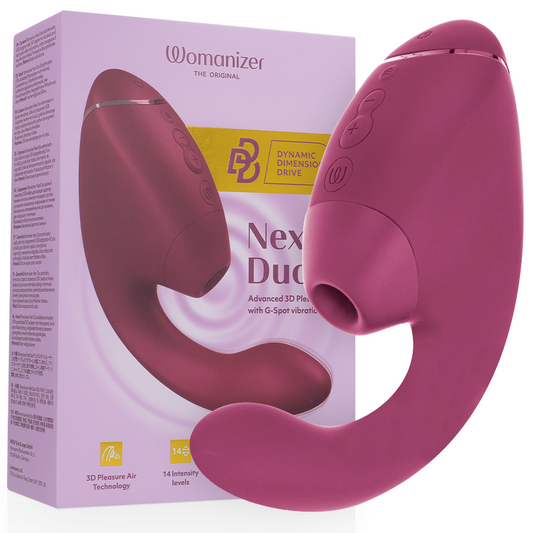 WOMANIZER - DUO NEXT DUBBELE CLITORALE & G-SPOT STIMULATOR DUSK ROZE