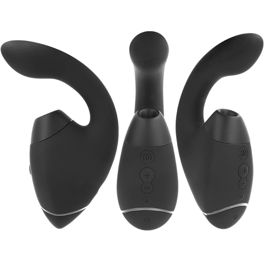 WOMANIZER - DUO NEXT DUBBELE CLITORALE & G-SPOT STIMULATOR ZWART