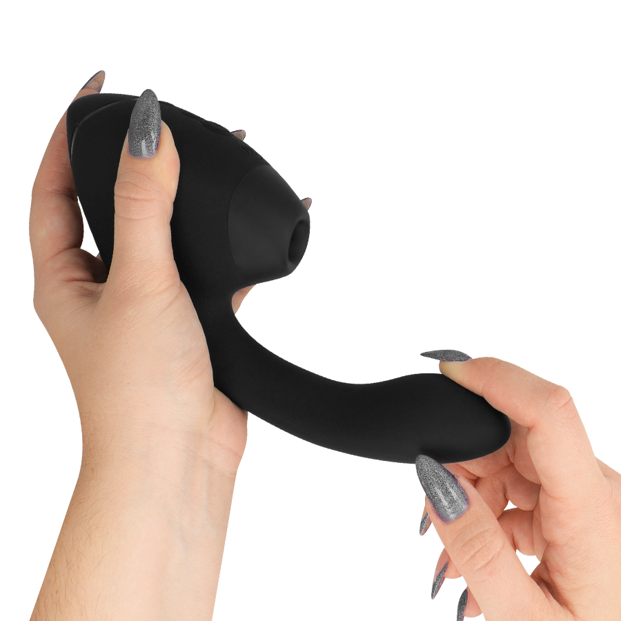 WOMANIZER - DUO NEXT DUBBELE CLITORALE & G-SPOT STIMULATOR ZWART