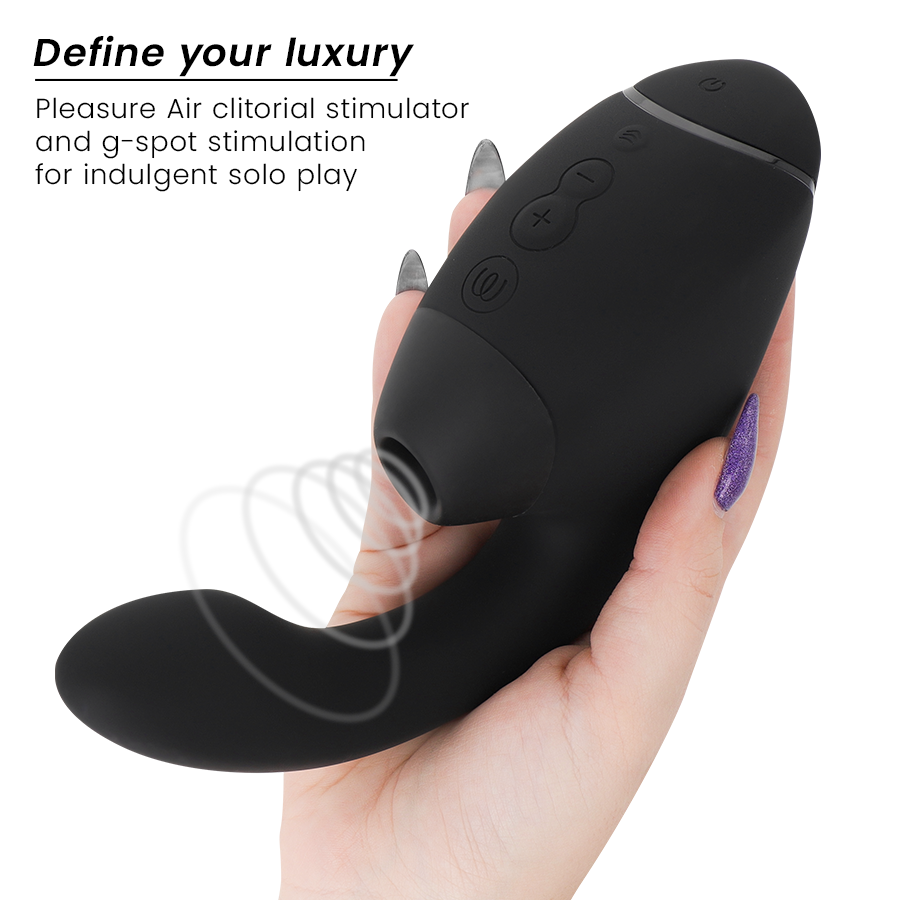 WOMANIZER - DUO NEXT DUBBELE CLITORALE & G-SPOT STIMULATOR ZWART