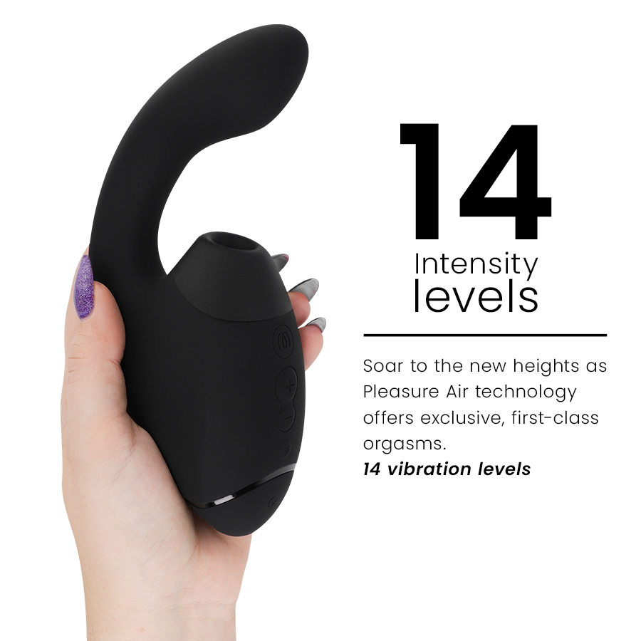 WOMANIZER - DUO NEXT DUBBELE CLITORALE & G-SPOT STIMULATOR ZWART