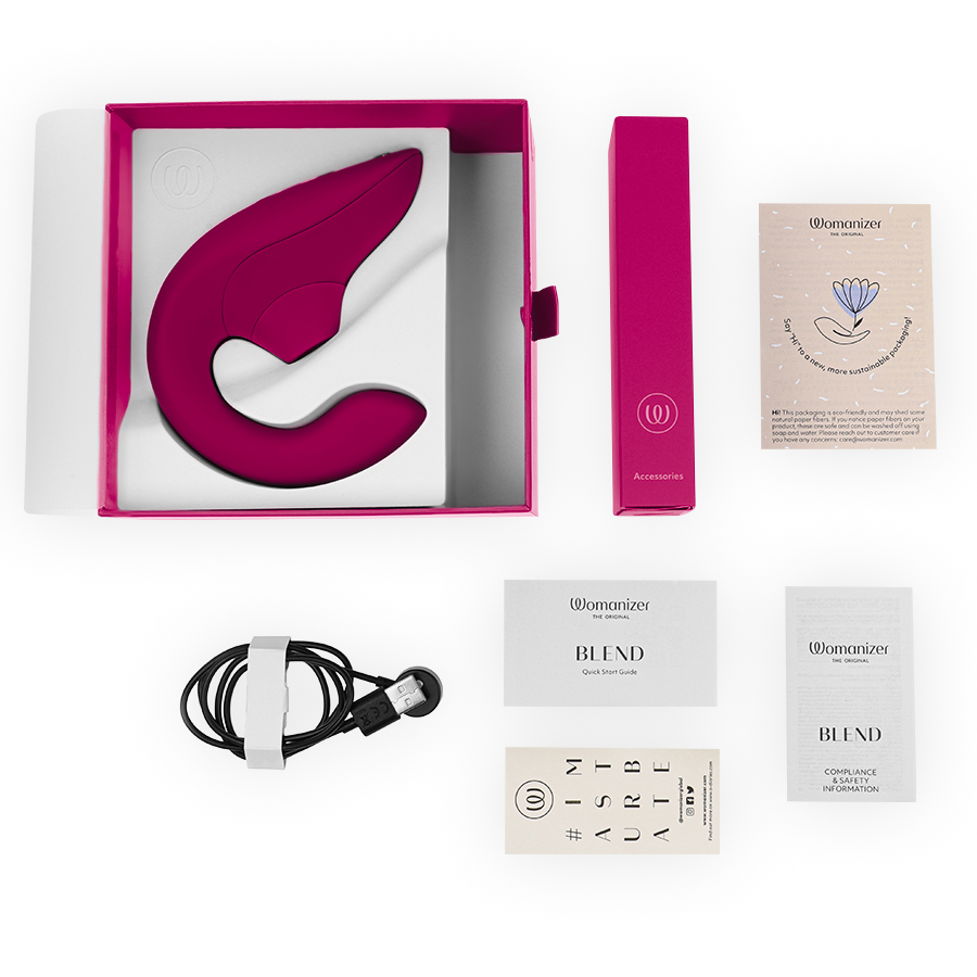 WOMANIZER - BLEND RABBIT VIBRATOR STIMULATOR VIBRANT ROZE