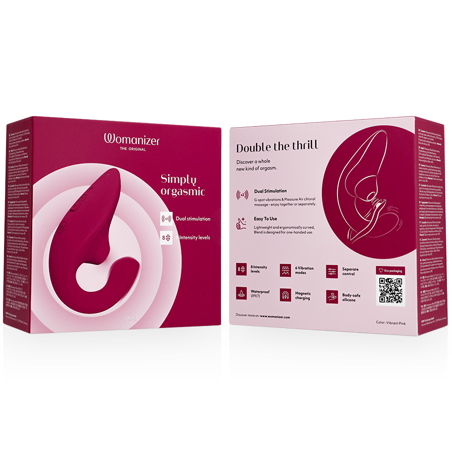 WOMANIZER - BLEND RABBIT VIBRATOR STIMULATOR VIBRANT ROZE