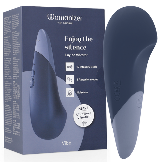 WOMANIZER - VIBE Oplegvibrator ZONDER GELUID DONKERBLAUW