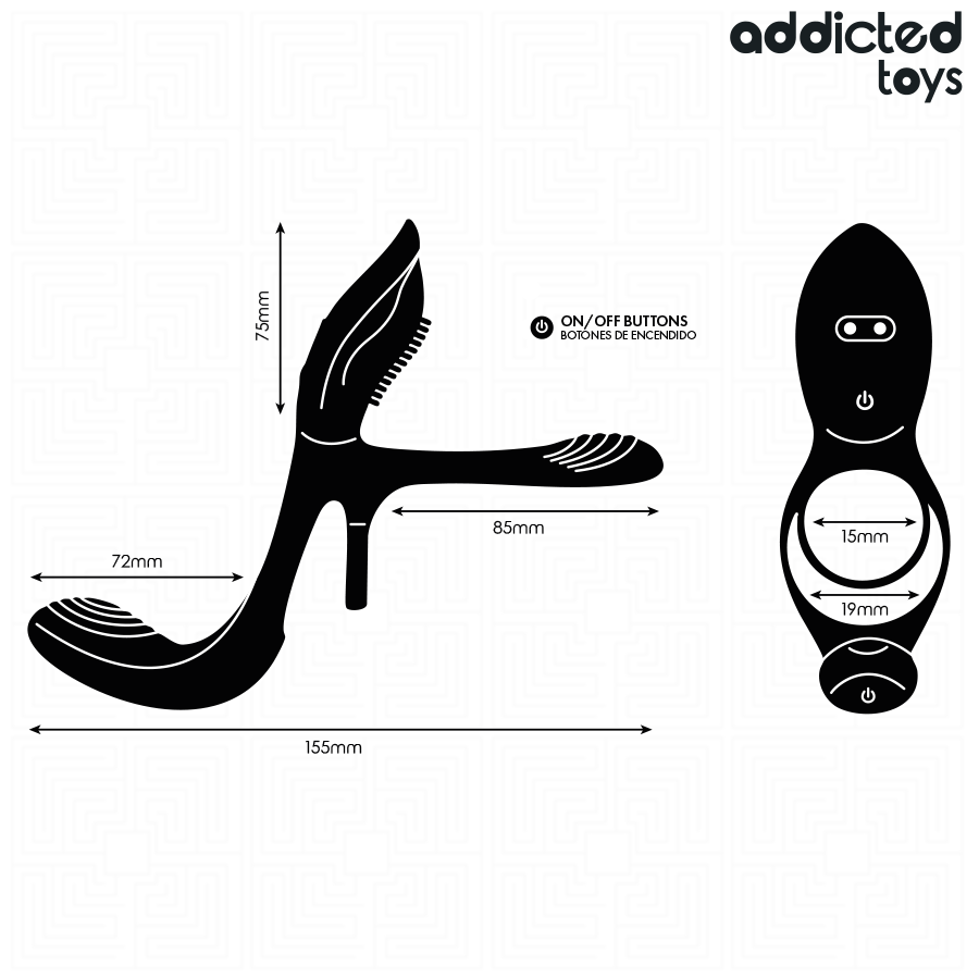 ADDICTED TOYS - DUBBELE PENISRING MET CLITORISSTIMULATOR