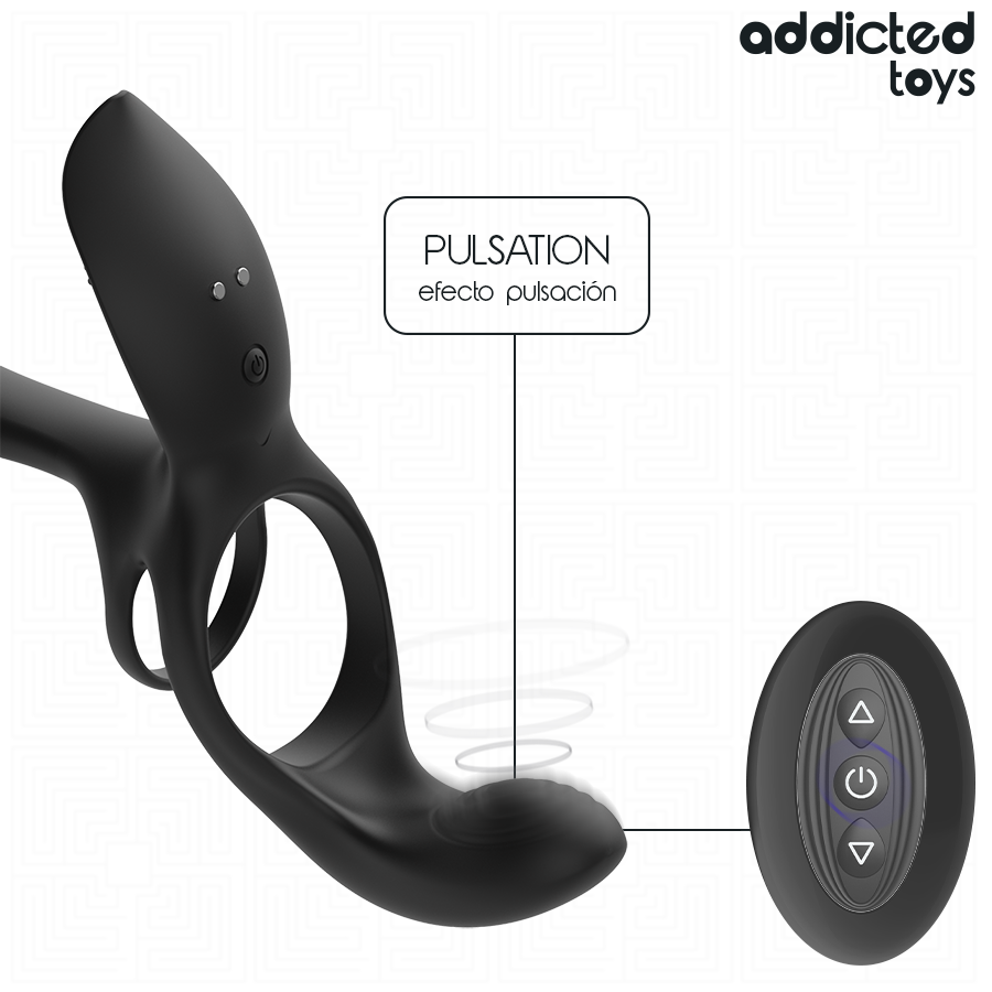 ADDICTED TOYS - DUBBELE PENISRING MET CLITORISSTIMULATOR