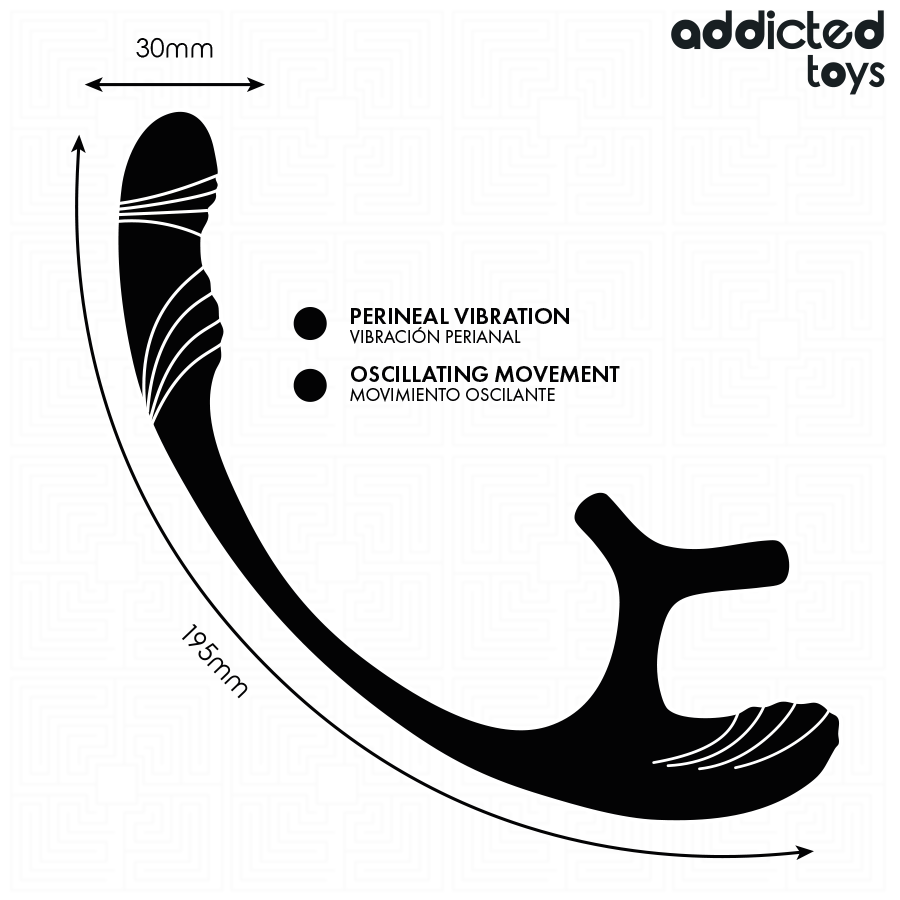 ADDICTED TOYS - ANAALPLUG MET TRILLING EN 360º GOLVENDE- EN TEELBALSTIMULATOR