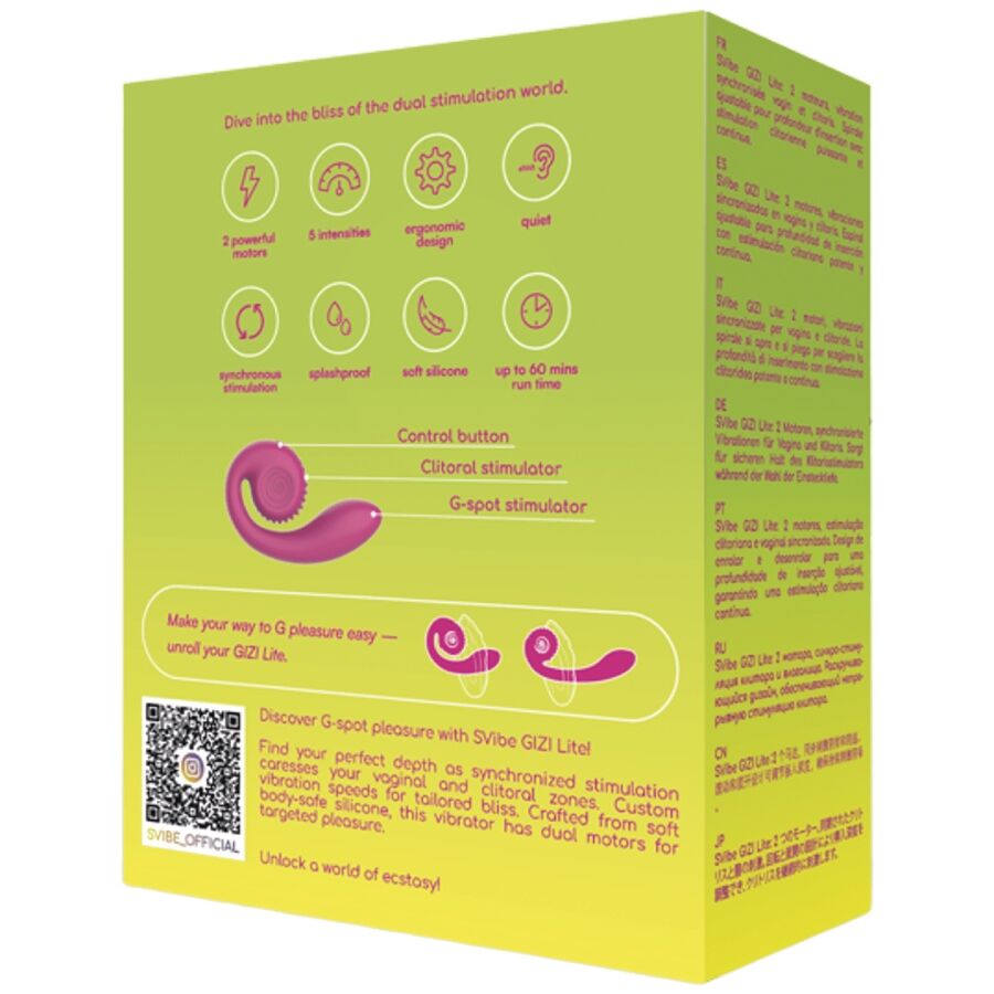 SNAIL VIBE - GIZI LITE DUAL G-SPOT & KLITORALE ROZE VIBRATOR