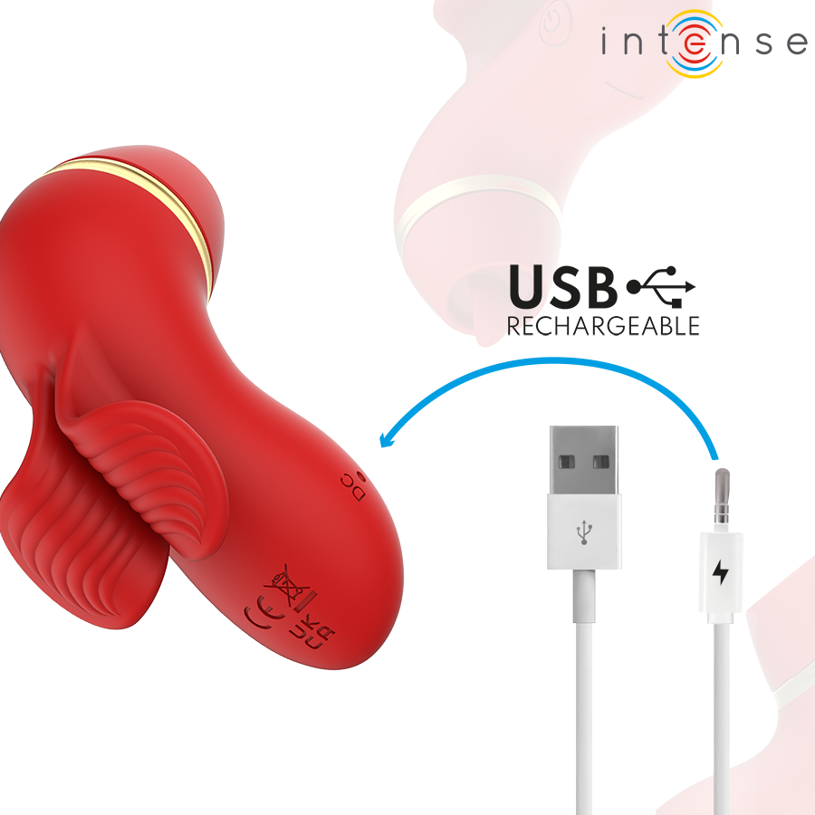 INTENS - PATTY-STIMULATOR MET 4 KOPPEN, ZUIGEN, KLOPPEN, KITZELEN EN LIKKEN