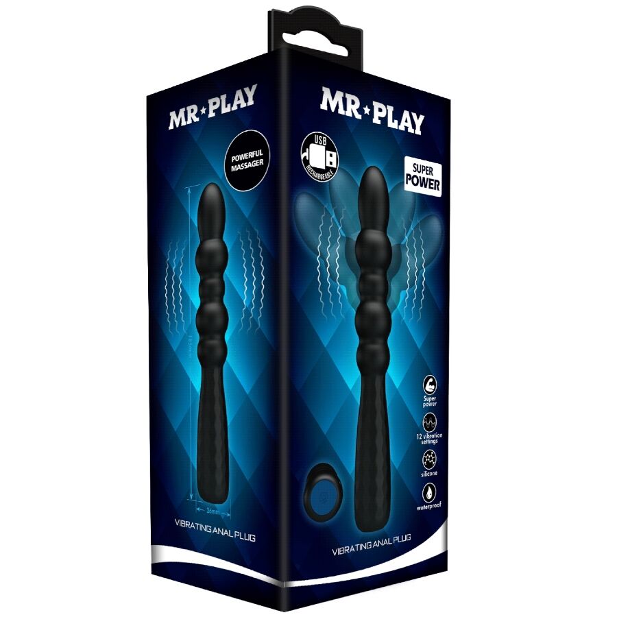 MR PLAY - FLEXIBELE TRILLENDE ANAALPLUG
