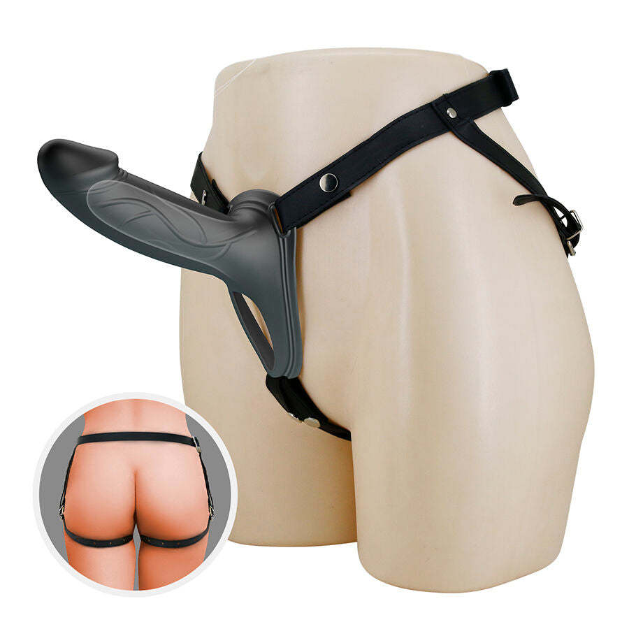 PRETTY LOVE - LANDON ZWARTE VIBRERENDE STRAP-ON