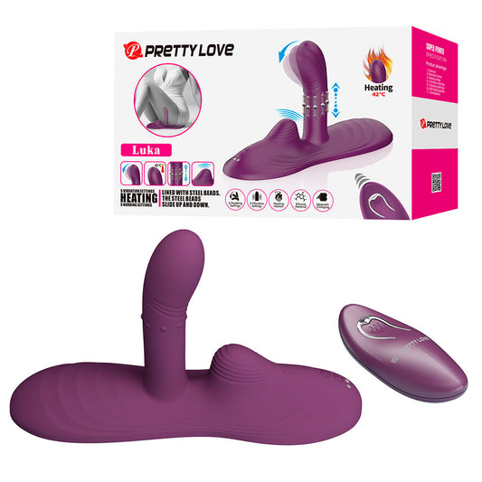 PRETTY LOVE - LUKA ZIT-VIBRATOR MET WARMTED EFFECT EN AFSTANDSBEDIENING