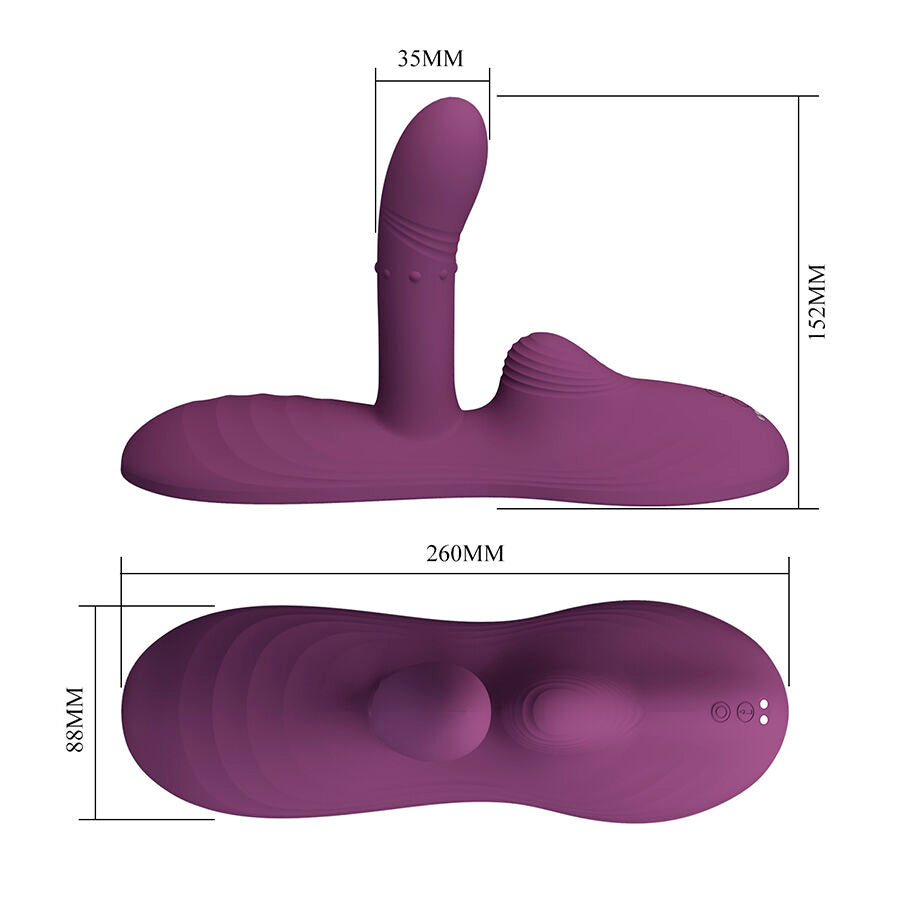 PRETTY LOVE - LUKA ZIT-VIBRATOR MET WARMTED EFFECT EN AFSTANDSBEDIENING