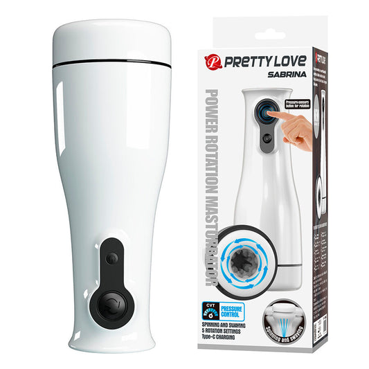 PRETTY LOVE - SABRINA DRAAIENDE EN WIEGELENDE MANNELIJKE MASTURBATOR
