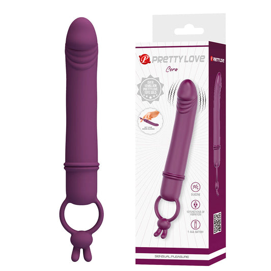 PRETTY LOVE - CORA VIBRATOR PENISVORM MET WEERSTANDSRING